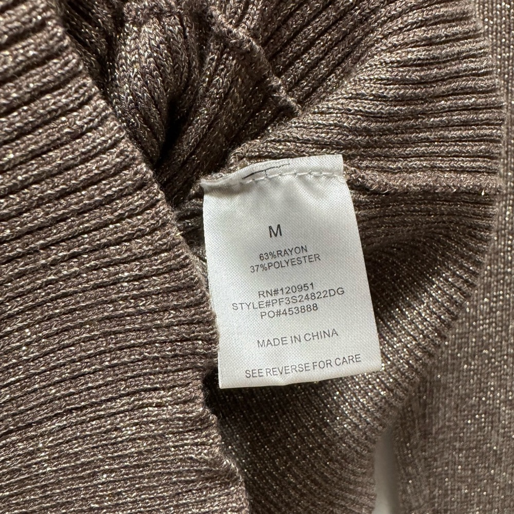 Pink Rose Taupe V-Neck Sweater - Picture 3 of 4
